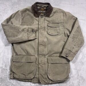 Vintage 90s GAP Chore Jacket Mens S Tan Canvas Ranch Workwear Utility Old Gap
